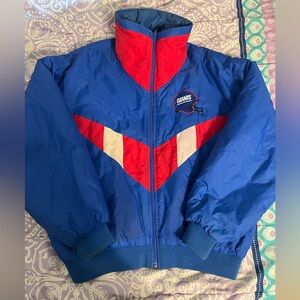 Blue and Red Bomber Jacket